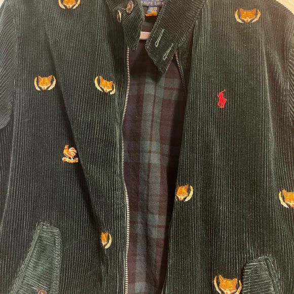 Ralph Lauren Other - Dark Green corduroy Ralph Lauren Polo jacket with Fox and Rooster Embroidery
